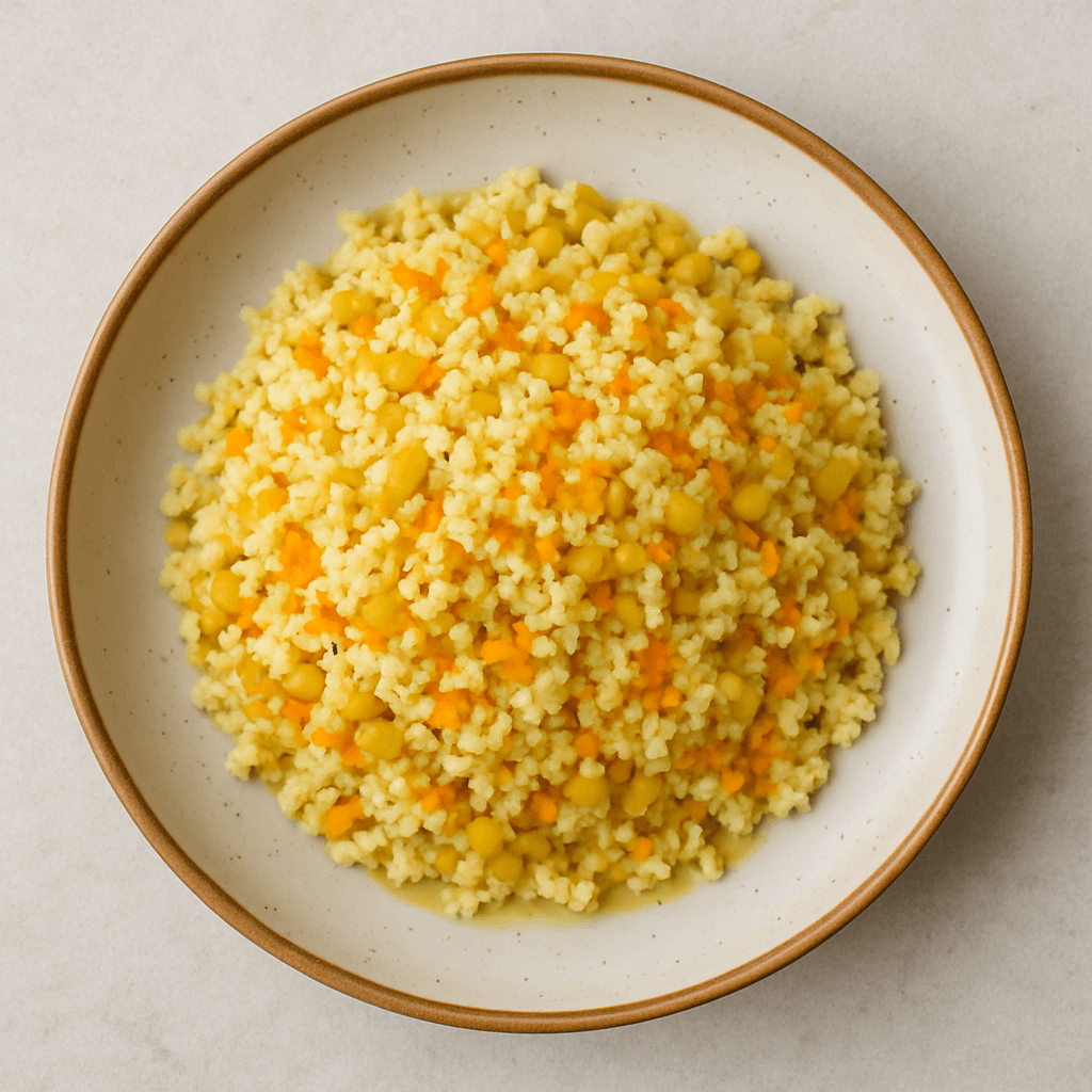 Cous cous con carote e lenticchie per bambini – piatto unico svezzamento